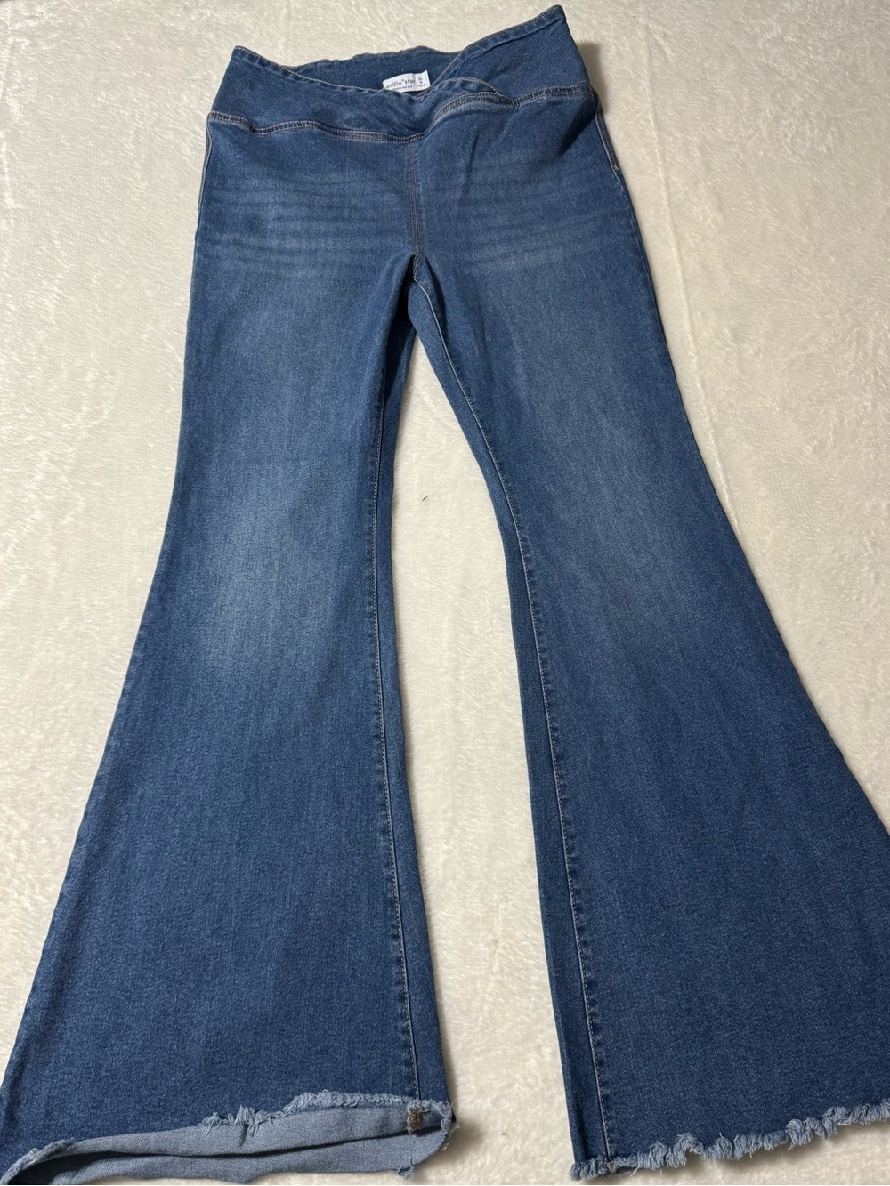 Women's Stretch Dark Blue Flared bell bottom Jeans
